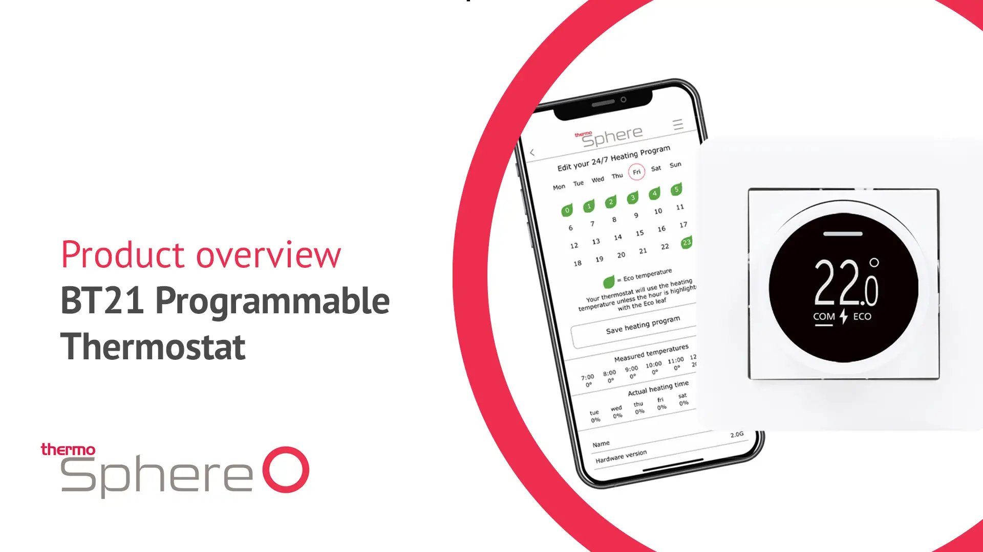 ThermoSphere BT21 Programmable Thermostat Bluetooth Overview_16x9 Thumbnail